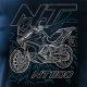 Topslang Koszulka z motocyklem na motor Honda NT 1100 męska granatowa REGULAR XXL 2