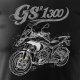 Topslang Koszulka motocyklowa z motocyklem na motor BMW GS R 1300 ADVENTURE męska czarna REGULAR S 1