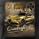 Topslang Koszulka z samochodem Alfa Romeo Giulia Quadrifoglio męska czarna REGULAR M 1