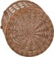 WickerPL Dekoracyjny Okrągły Ażurowy kosz z wikliny doniczka pojemnik ze skórzanymi rączkami 38 H38 cm 3