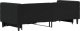 vidaXL vidaXL Sofa rozsuwana, czarna, 80x200 cm, aksamit 5