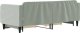 vidaXL vidaXL Sofa rozsuwana z szufladami, jasnoszara, 90x200 cm, aksamit 5