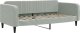vidaXL vidaXL Sofa rozsuwana z szufladami, jasnoszara, 90x200 cm, aksamit 6