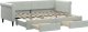 vidaXL vidaXL Sofa rozsuwana z szufladami, jasnoszara, 80x200 cm, aksamit 2