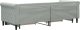 vidaXL vidaXL Sofa rozsuwana z szufladami, jasnoszara, 80x200 cm, aksamit 5