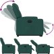 vidaXL vidaXL Podnoszony fotel masujący, elektryczny, rozkładany, zielony 7
