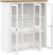 vidaXL vidaXL Kredens BODO, biało-brązowy, 115,5x43x200,5 cm, drewno sosnowe 5