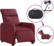 vidaXL vidaXL Elektryczny fotel rozkładany, winna czerwień, obity tkaniną 6