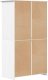 vidaXL vidaXL Szafa BODO, biała, 99x53,5x173 cm, lite drewno sosnowe 6