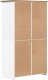 vidaXL vidaXL Szafa BODO, biało-brązowa, 99x53,5x173 cm, lite drewno sosnowe 6