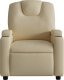 vidaXL vidaXL Fotel rozkładany, kremowy, obity tkaniną 3