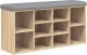 vidaXL vidaXL Ławka na buty, dąb sonoma, 102x32x50cm, materiał drewnopochodny 2