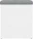 vidaXL vidaXL Ławka ze schowkiem, biała, 42x42x45 cm, materiał drewnopochodny 6