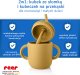 Reer Kubek silikonowy niewysypek ze słomką pokrywką na przekąski 2w1 180ml REER 4