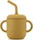 Reer Kubek silikonowy niewysypek ze słomką pokrywką na przekąski 2w1 180ml REER 6