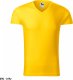 MALFINI Slim Fit V-neck 146 - ADLER - Koszulka męska, 180 g/m2 - żółty XL 1