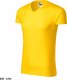 MALFINI Slim Fit V-neck 146 - ADLER - Koszulka męska, 180 g/m2 - żółty XL 2