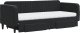 vidaXL Sofa rozsuwana z szufladami, czarna, 80x200 cm, aksamit 3