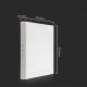 Lampa sufitowa V-TAC Panel LED V-TAC Natynkowy Premium Downlight 6W Kwadrat 120x120 VT-60006 4000K 660lm 4