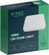 Lampa sufitowa V-TAC Plafon V-TAC 24W LED Kwadrat 29x29cm Natynkowy IP44 Biały VT-8624 3000K 2500lm 3