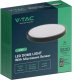 Lampa sufitowa V-TAC Plafon 36W LED Okrągły 42cm Natynkowy Pilot Czujnik Ruchu IP44 Czarny VT-8630S 4000K 3820lm 4