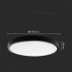 Lampa sufitowa V-TAC Plafon 36W LED Okrągły 42cm Natynkowy Pilot Czujnik Ruchu IP44 Czarny VT-8630S 4000K 3820lm 5