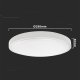Lampa sufitowa V-TAC Plafon V-TAC 24W LED Okrągły 35cm Natynkowy Pilot Czujnik Ruchu IP44 Biały VT-8624S 4000K 2500lm 14