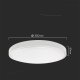 Lampa sufitowa V-TAC Plafon V-TAC 24W LED Okrągły 35cm Natynkowy Pilot Czujnik Ruchu IP44 Biały VT-8624S 4000K 2500lm 9
