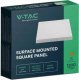 Lampa sufitowa V-TAC Panel LED V-TAC Natynkowy Premium Downlight 12W Kwadrat 170x170 VT-60012 4000K 1200lm 3