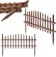 Kadax Płotek Ogrodowy Drewniany Palisada 85cm 1
