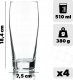Kadax KADAX Kufel Szklany Do Piwa 510ml Szklanka 4szt 2