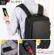 Plecak Alogy Plecak torba na laptopa 15.6 cal męski damski duży USB do samolotu na walizkę Unisex 42x30x10cm Alogy wodoodporny Czarny 5