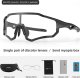 RockBros Okulary rowerowe fotochromowe z ramką i filtrami UV 400 UVA i UVB czarne ROCKBROS 1