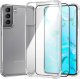 Hello Case Etui Do Samsung Galaxy S21 FE 5G (Pancerne, Przezroczyste, Guma) Szkło 5D 1