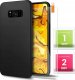 Hello Case Etui do Samsung Galaxy S8 (Czarne, Matowe, Obudowa Slim, Silikon) SZKŁO 1