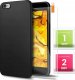 Hello Case Etui do Apple iPhone 6 / 6S (Czarne, Matowe, Obudowa Slim) SZKŁO 9H 1