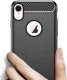 Hello Case Etui Do iPhone XR (Pancerne, Karbon, Karbonowe, Czarne) Szkło Pełne 5D 3