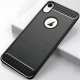 Hello Case Etui Do iPhone XR (Pancerne, Karbon, Karbonowe, Czarne) Szkło Pełne 5D 6