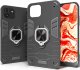 Hello Case ETUI PANCERNE DO SAMSUNG GALAXY A02 CZARNE OBUDOWA ARMOR HOLDER RING SZKŁO 1