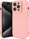Hello Case Etui case obudowa do Apple iPhone 15 różowe matowe silikonowe 1