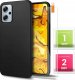 Hello Case Etui do Xiaomi 11T / 11T Pro (Czarne, Matowe, Obudowa, Silikon) SZKŁO 9H 1