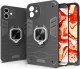 Hello Case ETUI PANCERNE DO IPHONE 12 MINI CZARNE OBUDOWA ARMOR HOLDER RING SZKŁO 9H 1