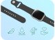 Hello Case Pasek Do Apple Watch 8 / SE / 4 / 5 / 6 / 7 (42mm, 44 mm S/M, Guma, Czarny) 4