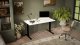 Cama Meble Biurko z elektryczną regulacją wysokości MOON LONG 150x80x72-120 czarny/biały 5
