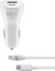 Ładowarka Cellular Line USB-C CAR CHARGER DUAL KIT C2L 30W WHITE 1