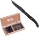 Laguiole Tradition Laguiole Steakmesser-Set 6tlg. schwarze Klinge/Wengegriff 1