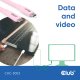 Club 3D Club3D Lifestyle USB-C Kabel  PD 240W,20Gbps  2m pink  St/St retail 5