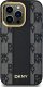 DKNY Leather Checkered Mono Pattern MagSafe - Etui iPhone 14 Pro (czarny) 6