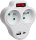 Maclean Gniazdko prądowe rozgałęźnik z 2 gniazdami i USB A/C 2.4A 2x16A (MCE336) 1
