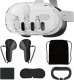 JYS Zestaw 7w1 Futerał Akcesoria Osłona Etui Do Gogli Okularów Vr Meta Quest 3 / Jys-mq016 7